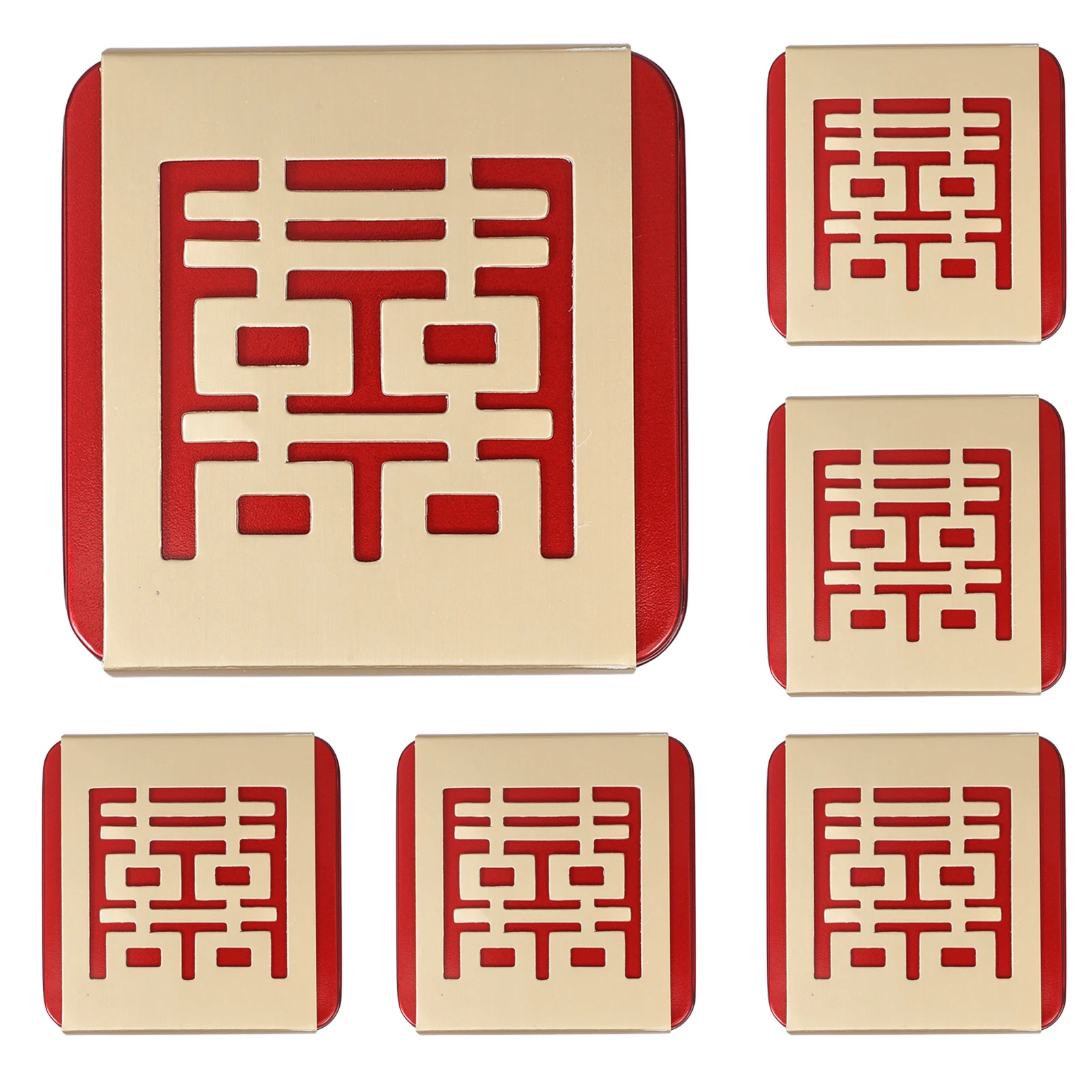 

6Pcs Chinese Wedding Candy Boxes Red Hollow Out Square Tinplate Candy Box Wedding Favors Party Decor Tea Party Favor Bags