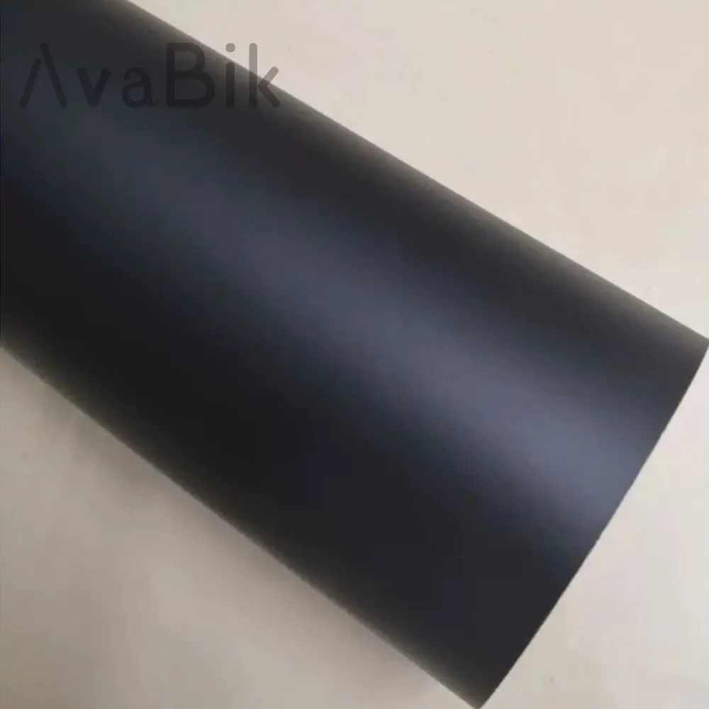 

Highest quality PET Matte Black Vinyl Wrap Film Foil With Air Release Initial Low Tack Glue for Hood Motorcycle Auto Stickers