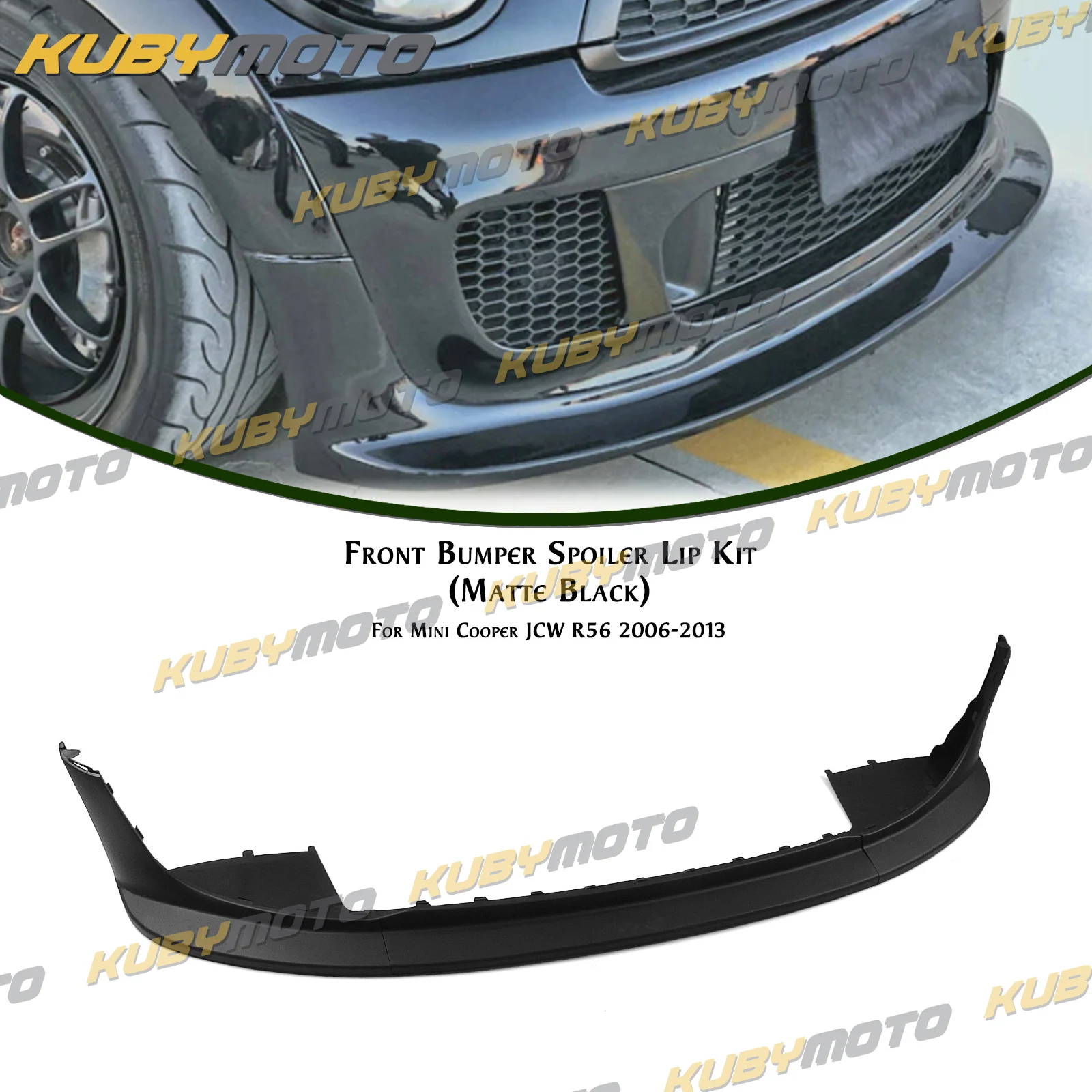 Exterior Front Spoiler Lip Lower Splitter Blade For MINI COOPER JCW R56 2006-2013