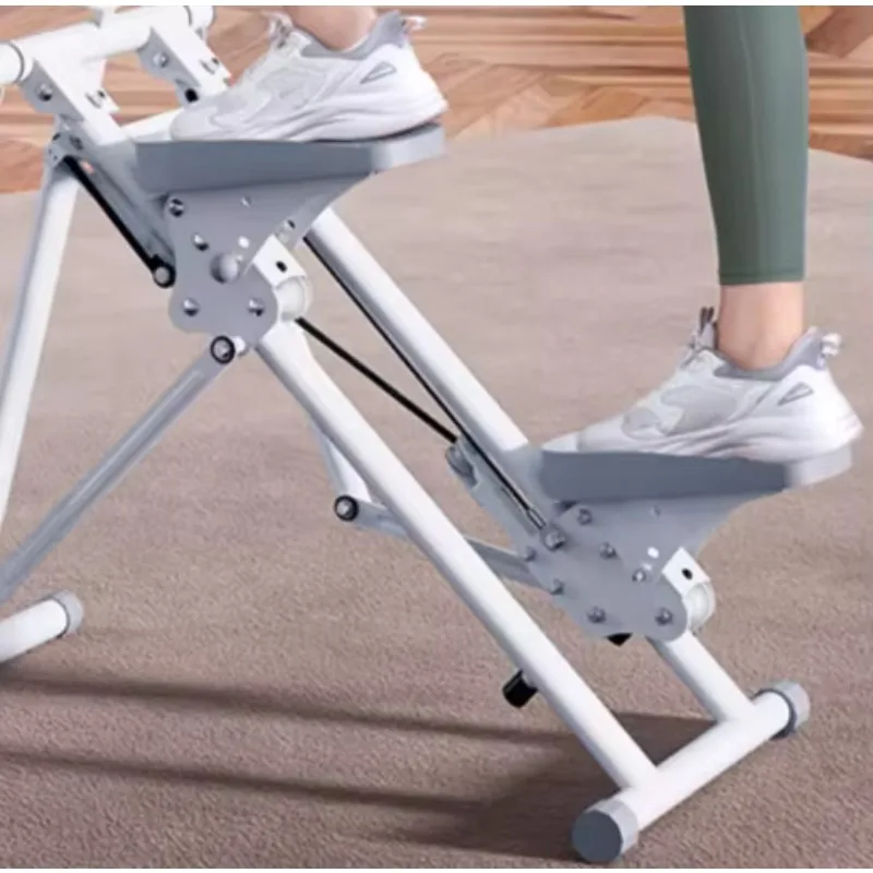 Stair Climbing Machine with Extended Pedal, Stair Stepper with Handlebar, Stair Master Foldable with Longer Pedal
