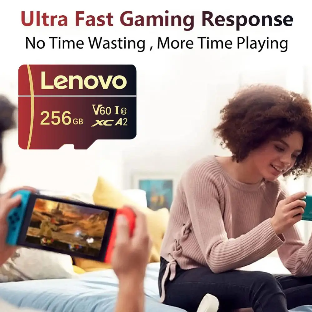 Lenovo 2TB Micro TF SD Card U3 High Speed 1TB SD Card A2 TF Card 512GB Memory Card 128GB For Camera UAV SD Adapter