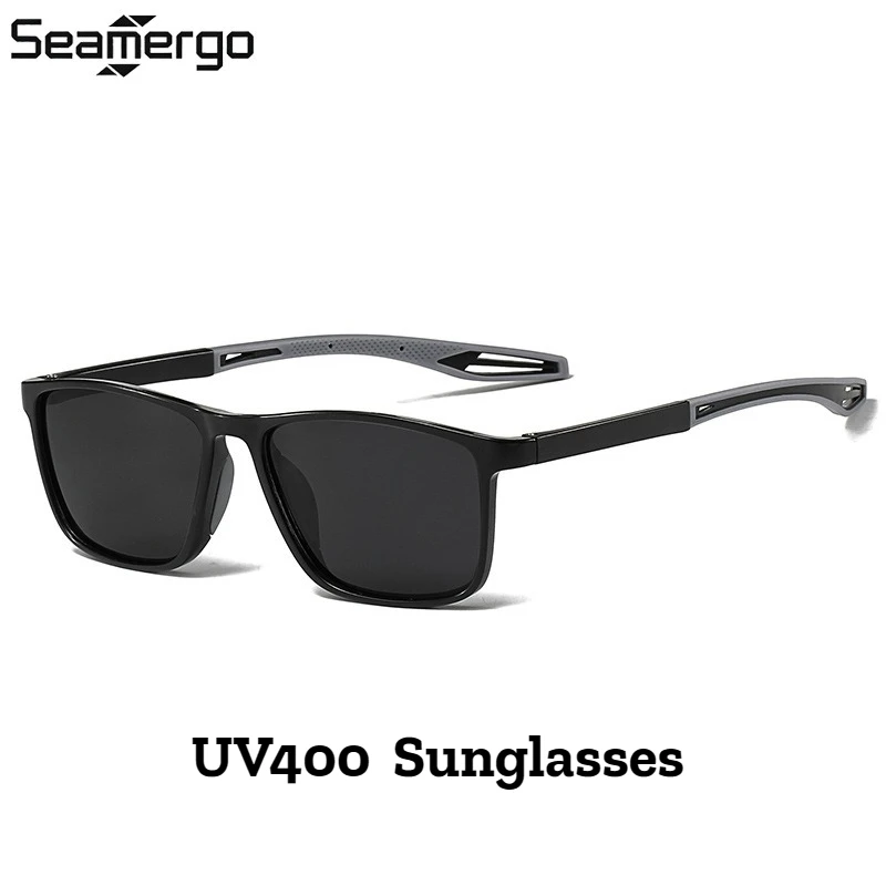 

SEAMERGO Outdoor Sports Polarized Sunglasses Men's and Women's TR90 Fashion Classic Trend Sun Glasses Square Frame Sunglasses