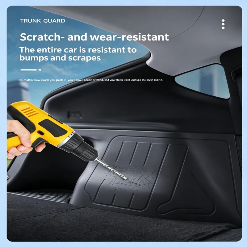 For Tesla ModelY Juniper2025 Trunk Side Guards TPE Full Cover Fluff Surface Corner Protection Pad Interior Protector Accessories