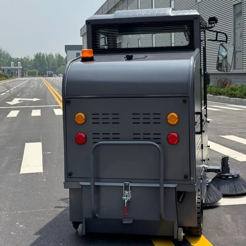 High Efficiency 3-Wheel Electric Street Sweeper Truck Battery Powered Garden Leaf Sweeping Machine with Large Collection Bin