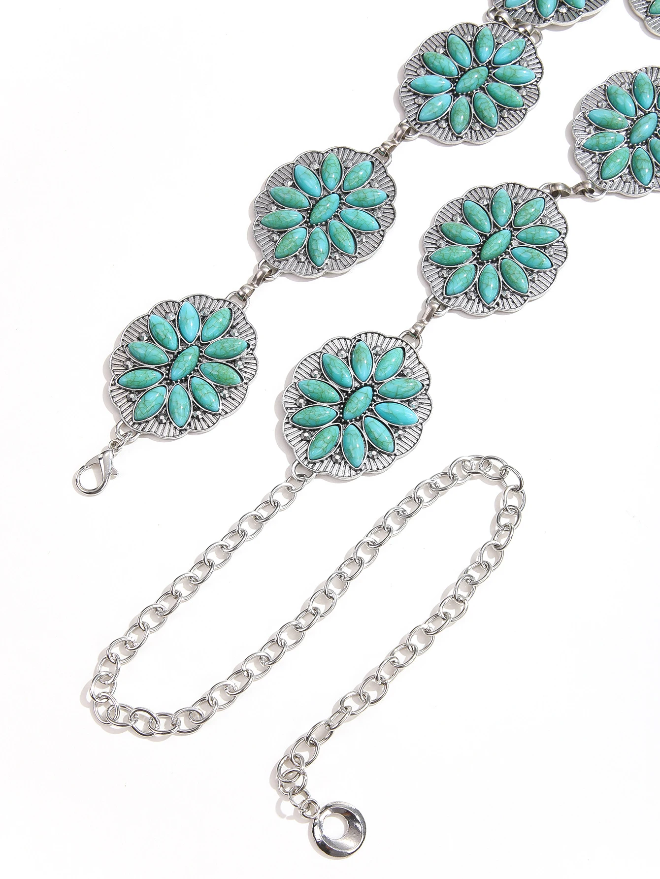 Mode Turkoois Decor Zinklegering Ketting Riemen Voor Vrouwen