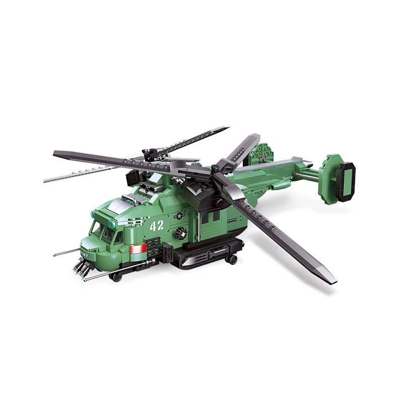 

WWII Military Weapon Aircraft Fighter Helicopters Plane Model Building Blocks Bomber 58008 Education DIY Brick Toy For Boys Gift