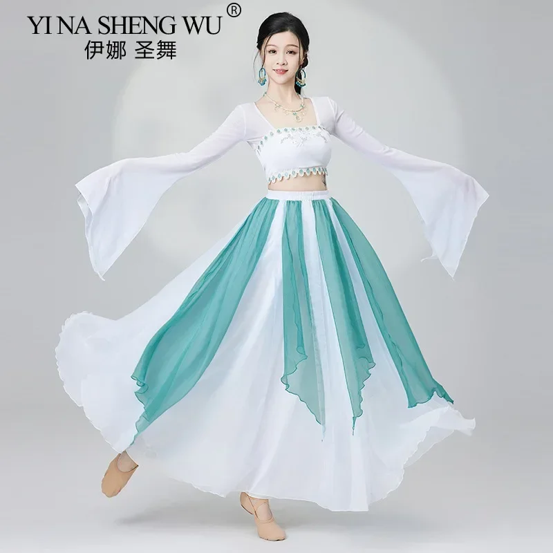 Stroje do tańca klasycznego, egzotyczne style, stroje do występów w stylu Dunhuang, taniec indyjski orientalny, zestawy do tańca brzucha