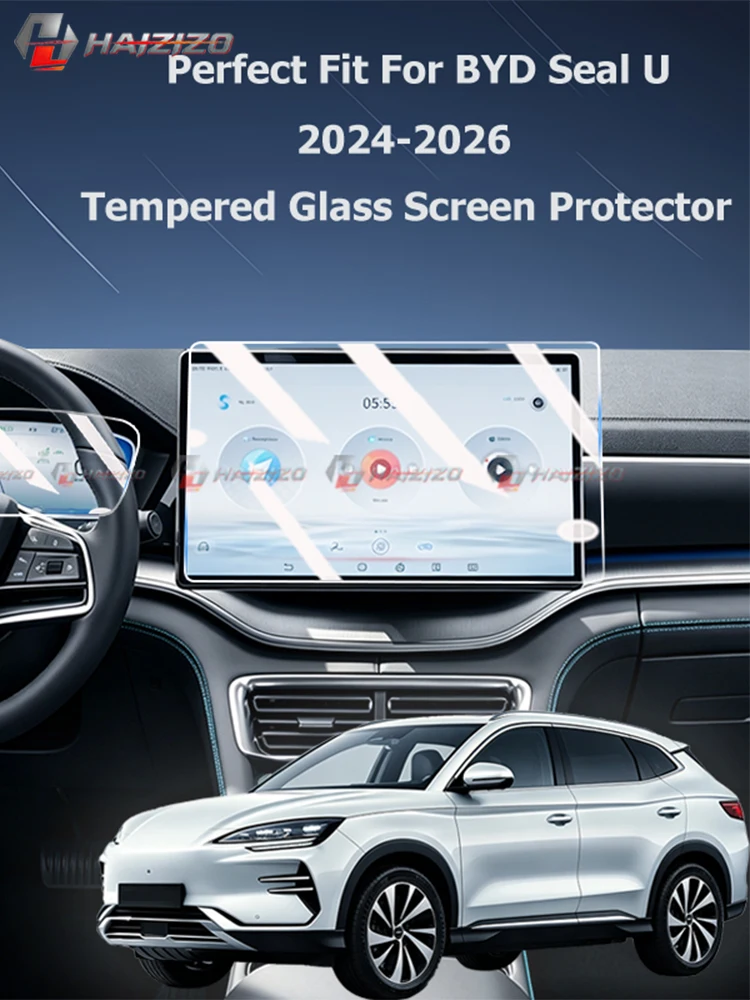 Für BYD Seal U 2024-2026 Auto Matt Gehärtete Glas Displayschutzfolie Konsolen-GPS-Navigations-LCD-Bildschirm Anti-Fingerabdruck