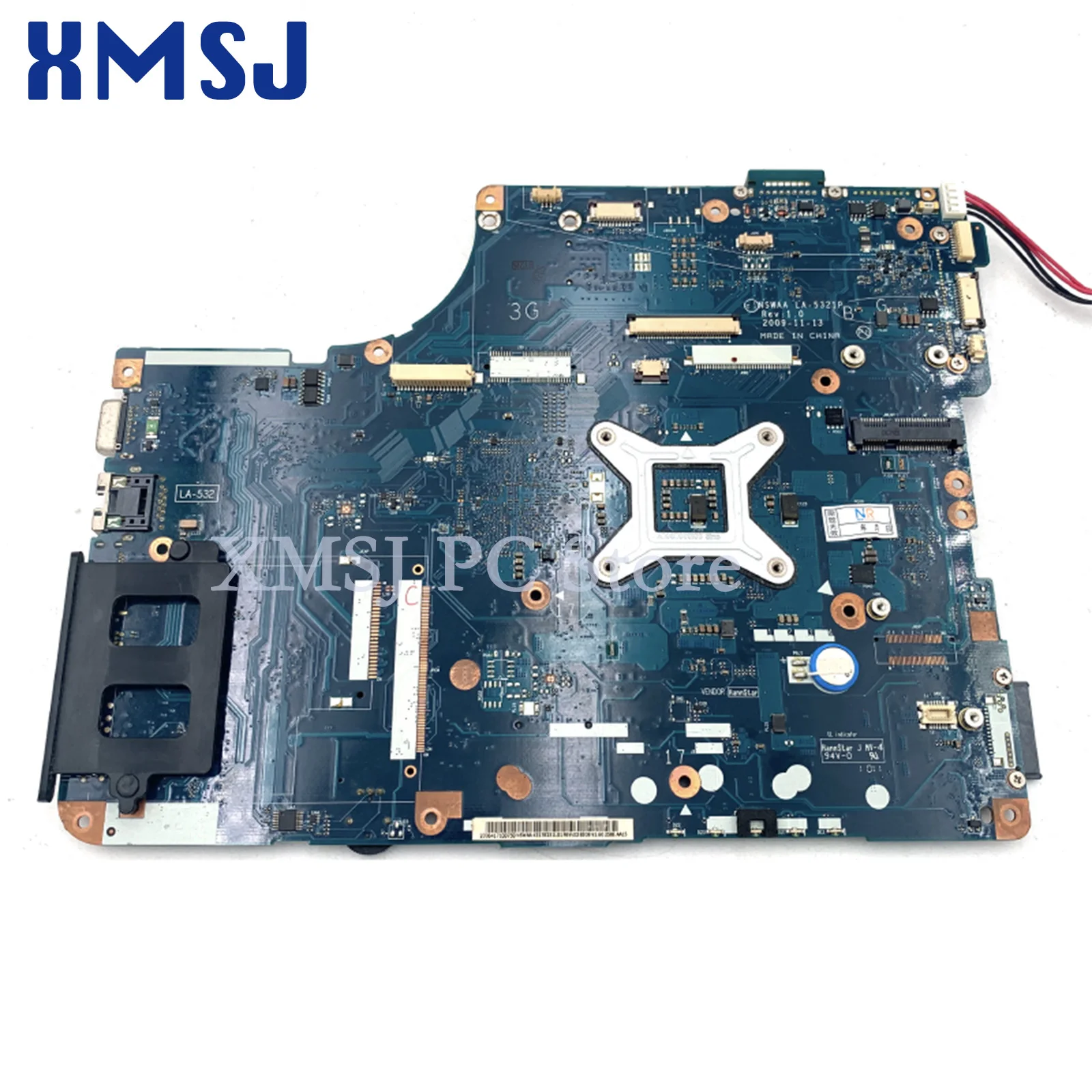 Placa base XMSJ para ordenador portátil Toshiba Satellite L500, L550, K000092540, NSWAA LA-5321P, placa base, Cpu gratis completamente probada