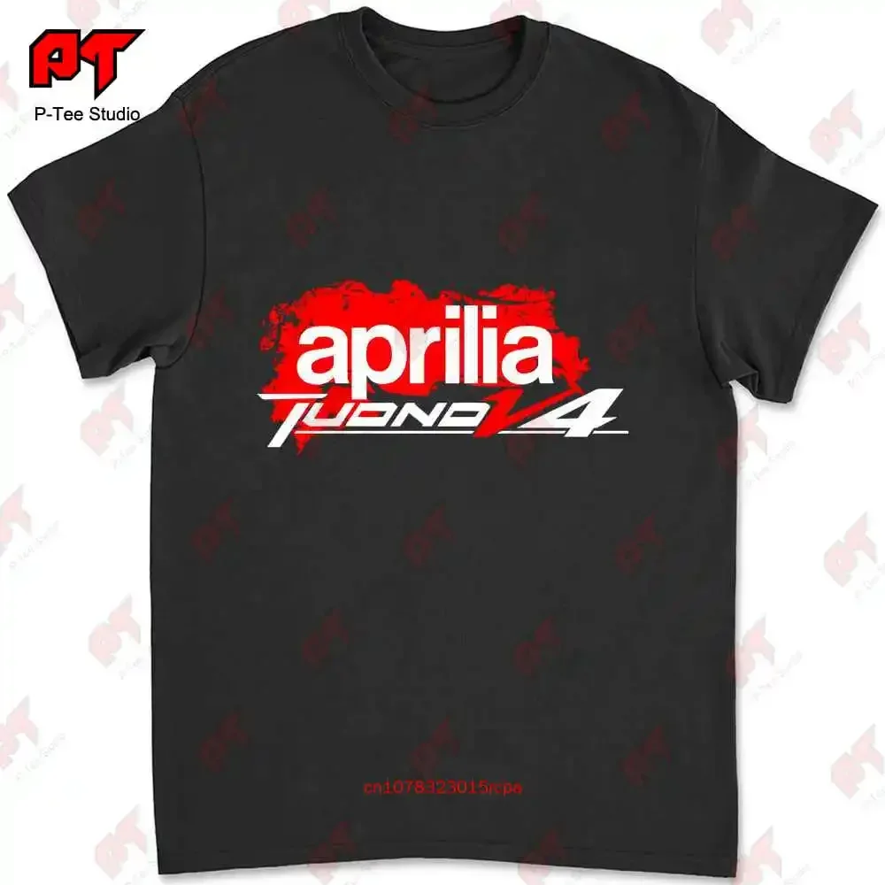 Nuova maglietta da uomo a-a-Aprilia Tuono V4 Logo uomo 856E