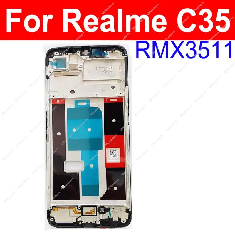 LCD Screen Frame Cover For Realme C35 C33 C31 C30 C25 C25Y C25S C20 C21 C21Y C17 C15 C11 Front Frame Housing Parts