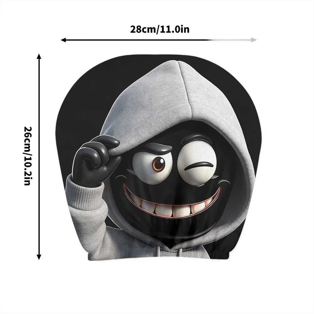 Cartoon Funny Character Pattern Car Headrest Covers 2Pcs All Season Washable Easy Installation Removable Stylish Funny Auto