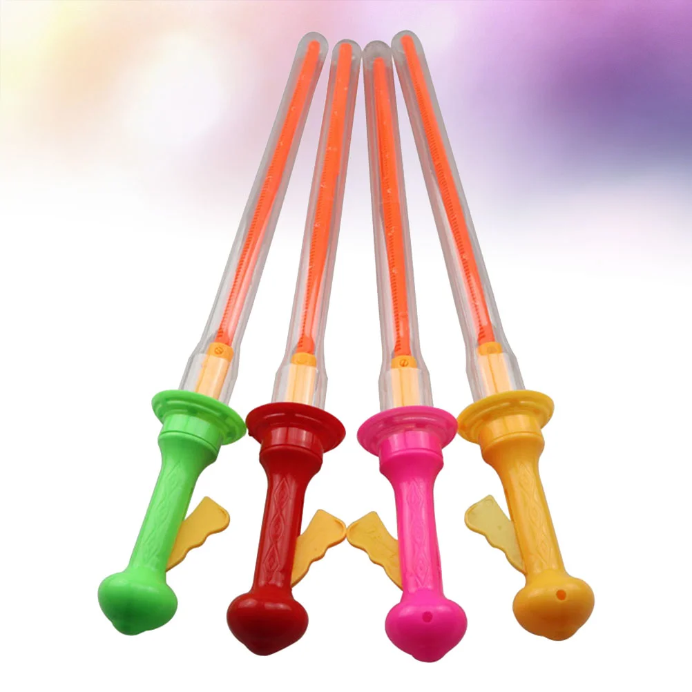 4pcs Funny Bubble Stick Outdoor Playing Bubble Wands Toys Bubble Maker Stick Party Favors for Kids without Bubble Liquid (Random