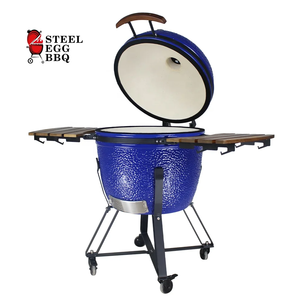 High Quality Blue Kamado 23.5 Inch Charcoal Kamado Grill Ceramic BBQ