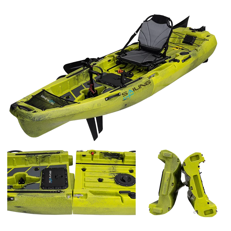 290 مللي متر Pro Angler 10FT LLDPE 1 شخص واحد اثنين قابلة للطي دواسة الصيد البلاستيك وحدات المحيط كاياك مع محرك الزعانف #5