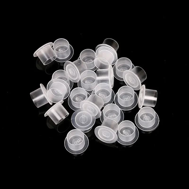 Wegwerp Extra Grote Inkt Pigment Caps met bodem 100 pcs Plastic Base Cups Houders Tattoo Gereedschap