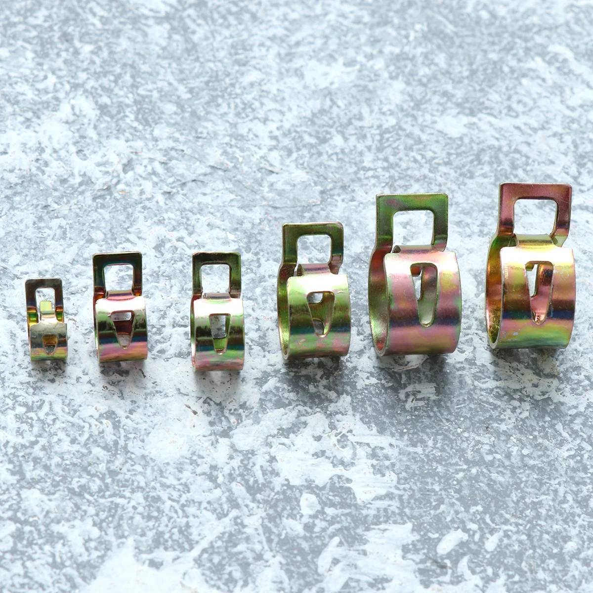 

60Pcs Spring Clips Hose Clamps Fuel Line Assorted 7mm 10mm 11mm 14mm 16mm 17mm 7mm Spring Clip
