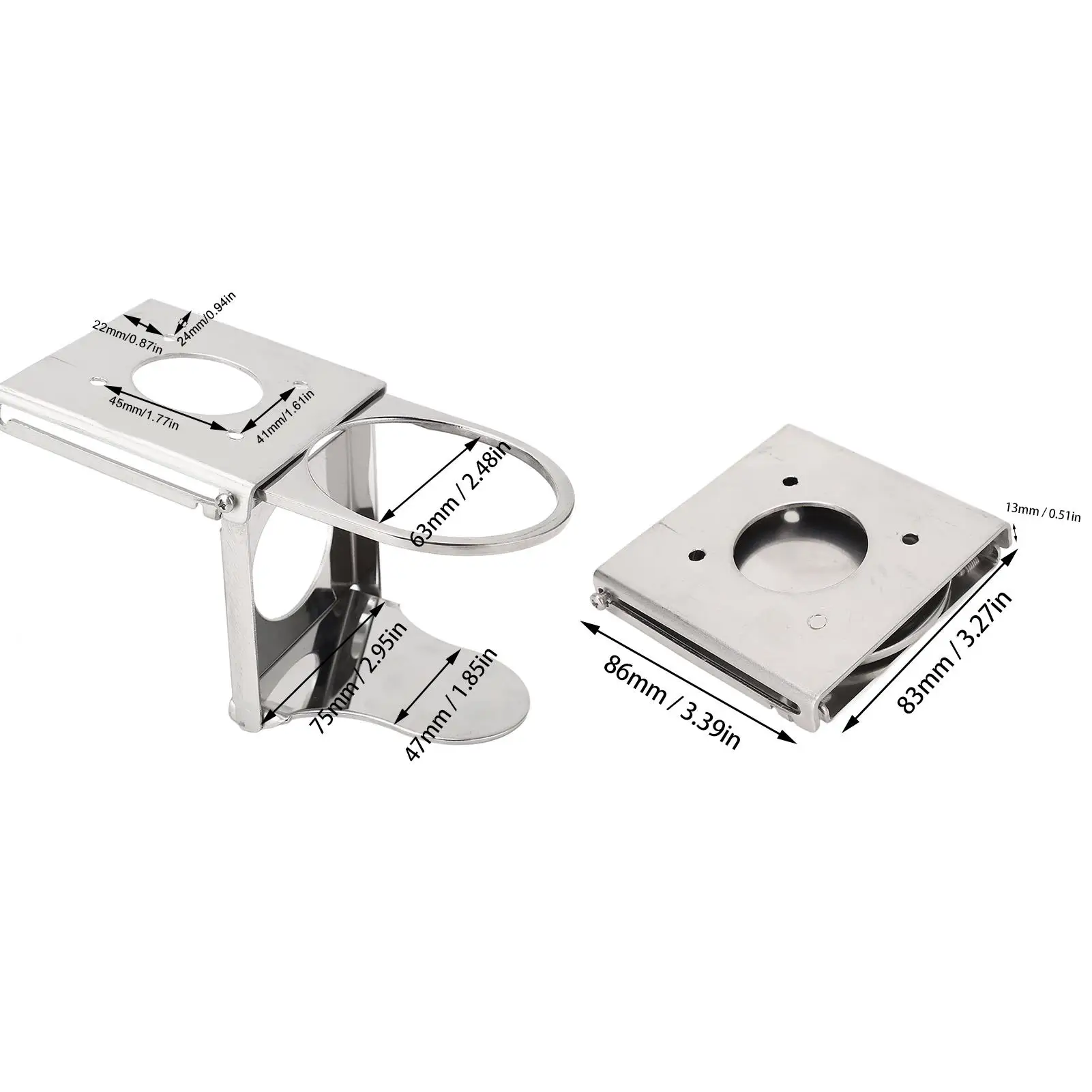 حامل أكواب المشروبات RV متعدد الوظائف لتوفير المساحة RV حامل مشروبات قابل للتعديل قابل للطي مقاوم للماء مع 4 مسامير للتخييم #6