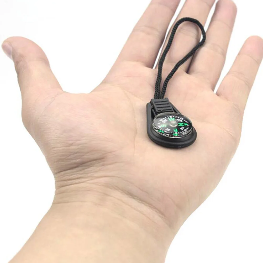 

8pcs Mini Compass Keychain Lanyard Key Pendant Outdoor Hiking Portable Durable Creative Clear Letter Pattern Easy