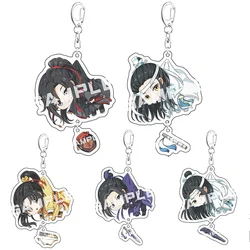 Anime Mo Dao Zu Shi Keychain Lan Wangji Wei Wuxian Cosplay Figure Grandmaster of Demonic Cultivation Keyring Acrylic Key Chain