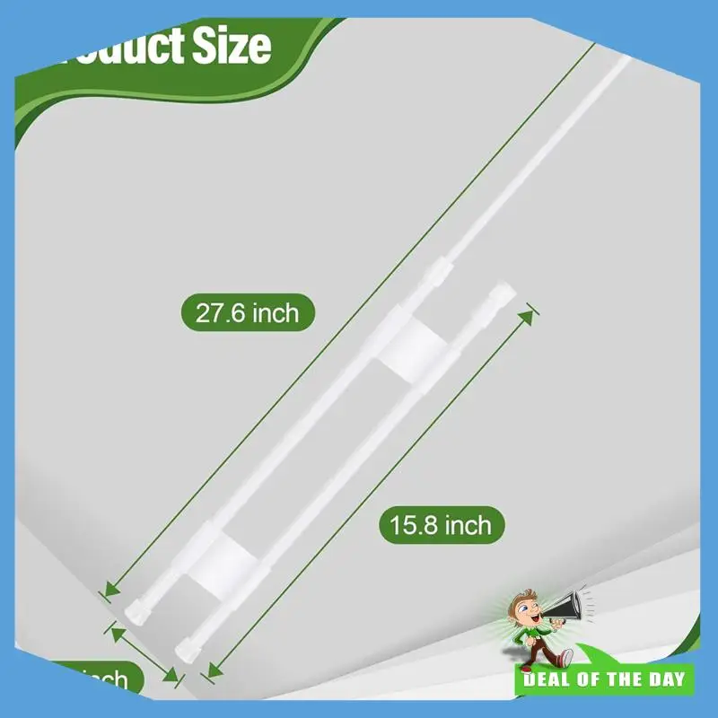 

24-Hour Delivery Adjustable RV Tension Rods-Length-15.7 To 27.6 Inches, 2 Pcs Of Double Refrigerator Bars Included