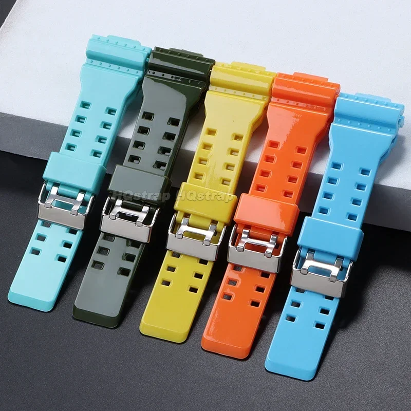 Correa de silicona de 16mm para Casio GA-110 GA-400 GD-100 GAW100 GW-8900Series correa de reloj Universal impermeable de goma suave