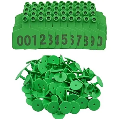 Cattle Ear Tags Large Plastic Livestock Ear Tags for Sheep Cattle Calf Hog with Number 001-400 Animal Identification Ear Tags
