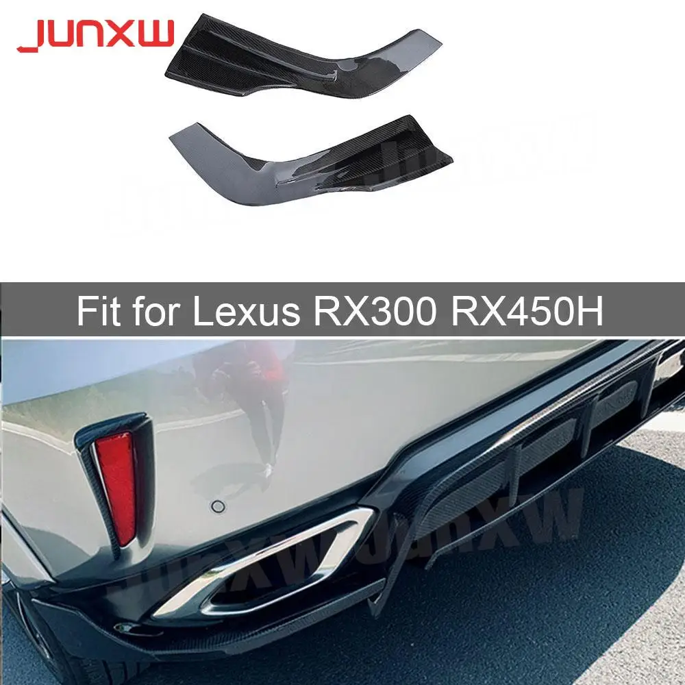 Carbon Fiber Rear Bumper Lip Splitters Flap Aprons Spoiler For Lexus RX300 RX450H 2016-2020 Car Styling FRP Kits