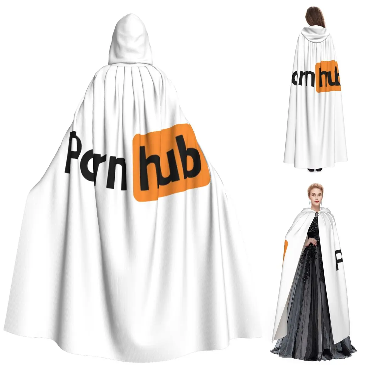 

Pornhub длинный плащ с капюшоном, средневековый костюм ведьмы, накидка для косплея, Хэллоуин, вампир, для взрослых, унисекс