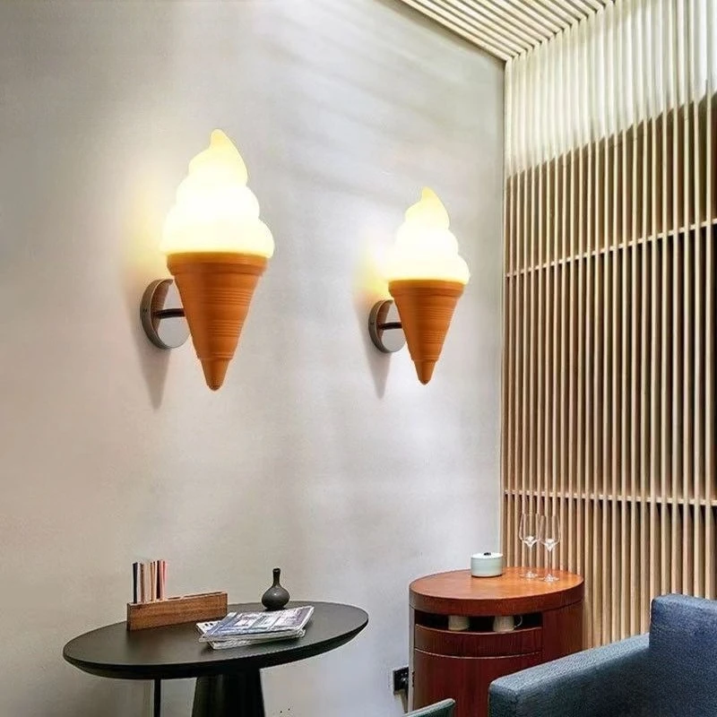 

Cute Styling Ice Cream Lamp Corridor Children's Room Bedroom Wall Lamp Dining Room Kitchen Simple Ambient Lights