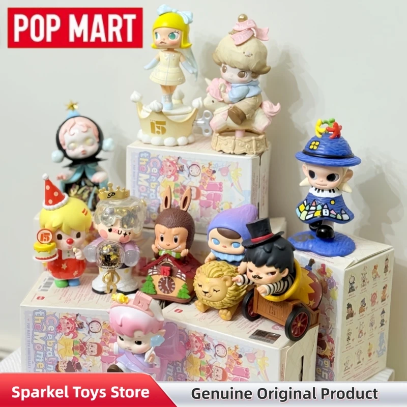 

POPMART 15th Anniversary Celebrating The Moment Series Blind Box Labubu Skullpanda Dimoo Figurine Collect Toys Mystery Box Gift