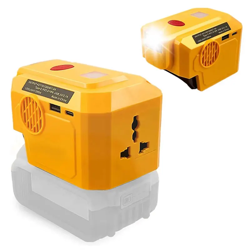 

For Dewalt 20V 18V Battery 200W Power Inverter Generator DC 20V To AC 110V/220V Portable Modified Sine Wave Inverter Generator