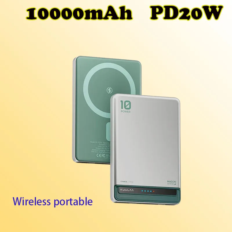 

Внешний аккумулятор 10000 мАч с магнитным креплением, беспроводное портативное зарядное устройство с быстрой зарядкой PD20W для Magsafe для iPhone 16 15 Pro Max