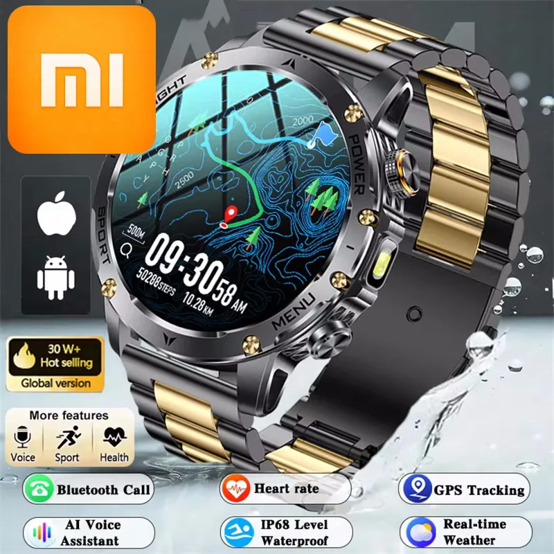 

XIAOMI 2026 T-REX3 Outdoors Sports Smart Watch 1.70" AMOLED Screen 3ATM 1000mAh Sports Blood oxygen call Men Smart Bracelets