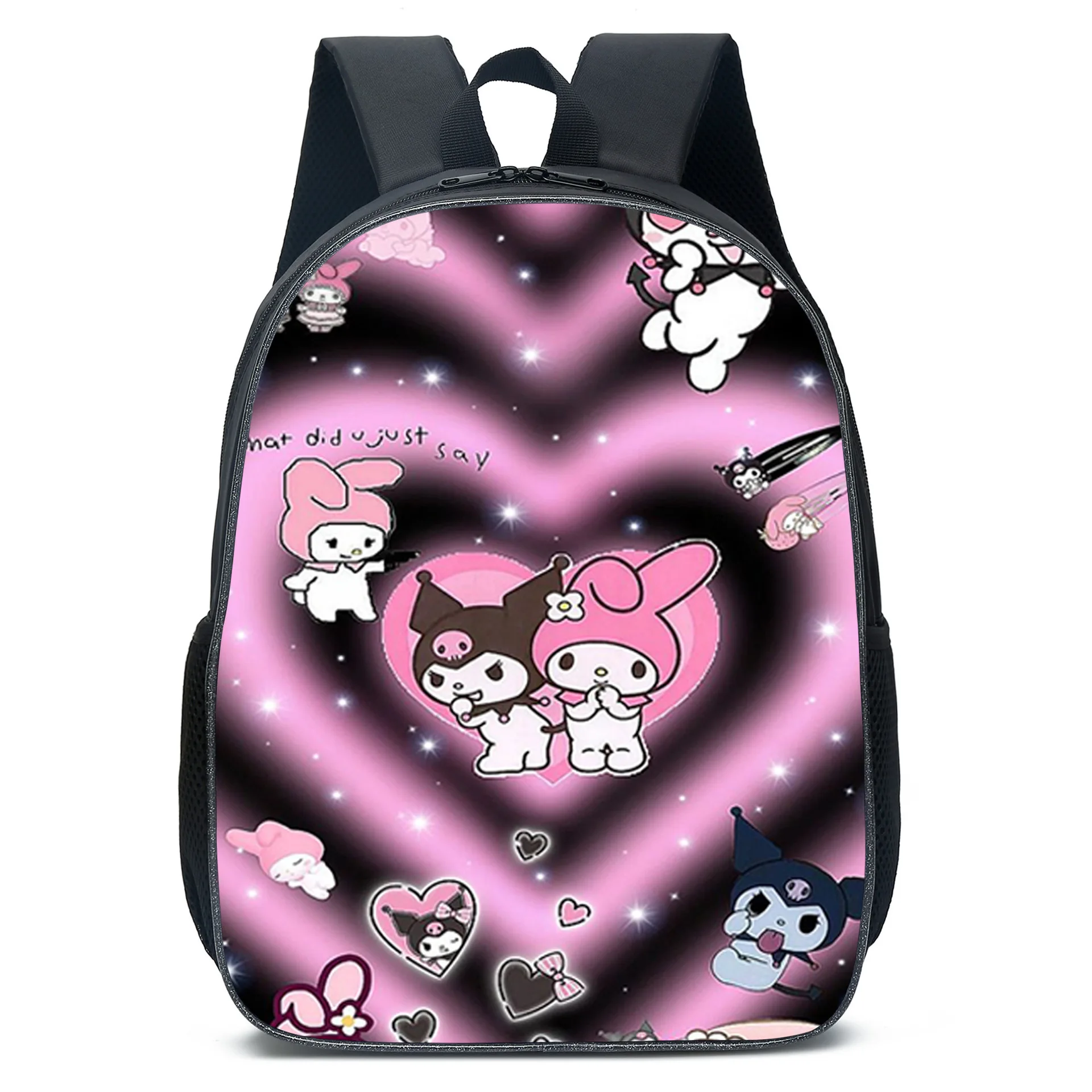 Unisex Kid Fashion Kuromi Book Bag-Multifunction Cute Knapsack-Durable Cartoon Backpack for School