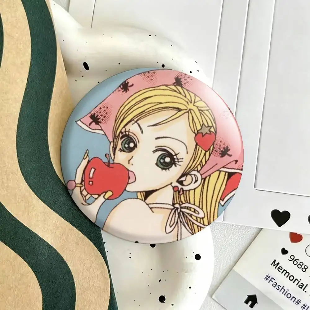 H-Happy Berry Cartoon Laser Badge Creative Pins Brooch for Bag Clothes Hat Decor Gifts Fans Collect