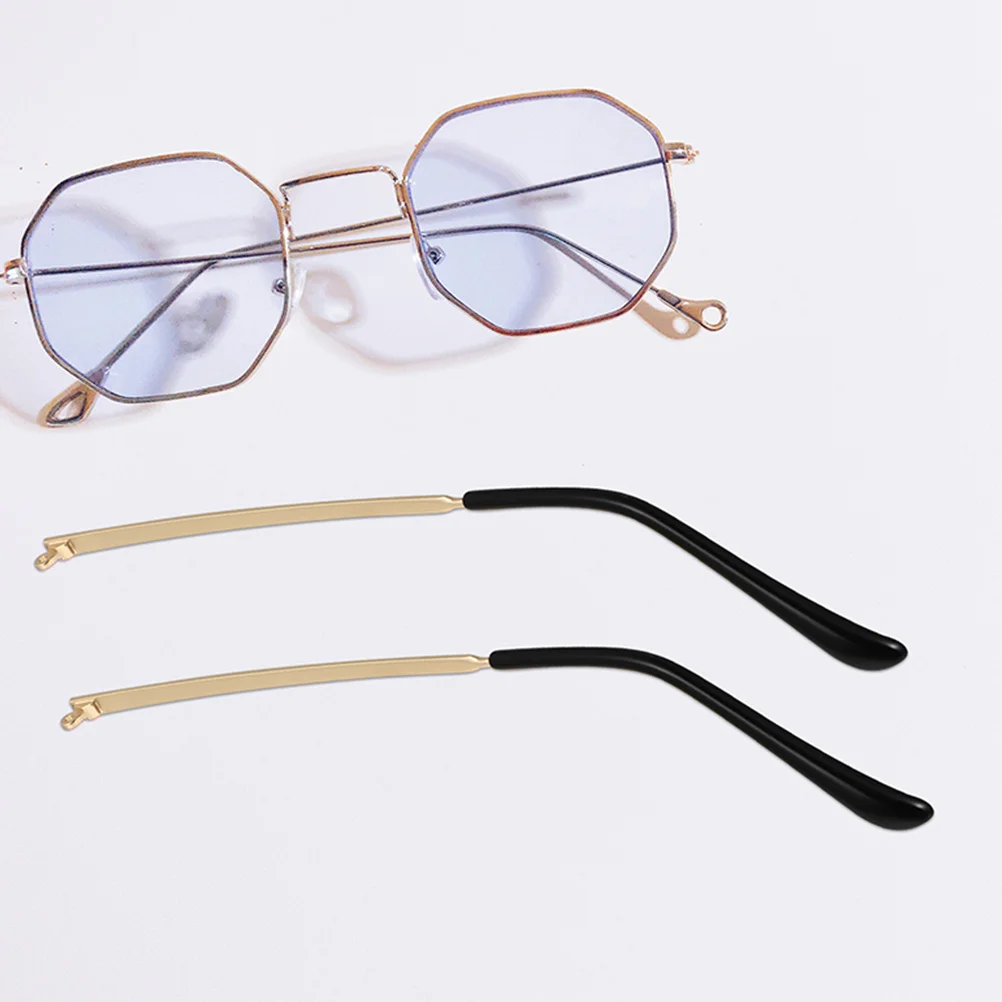 

2 Pairs Eyeglasses Arm Replacement Metal Temples Glasses Accessories Universal Design Comfortable Wear Proper Length Easy