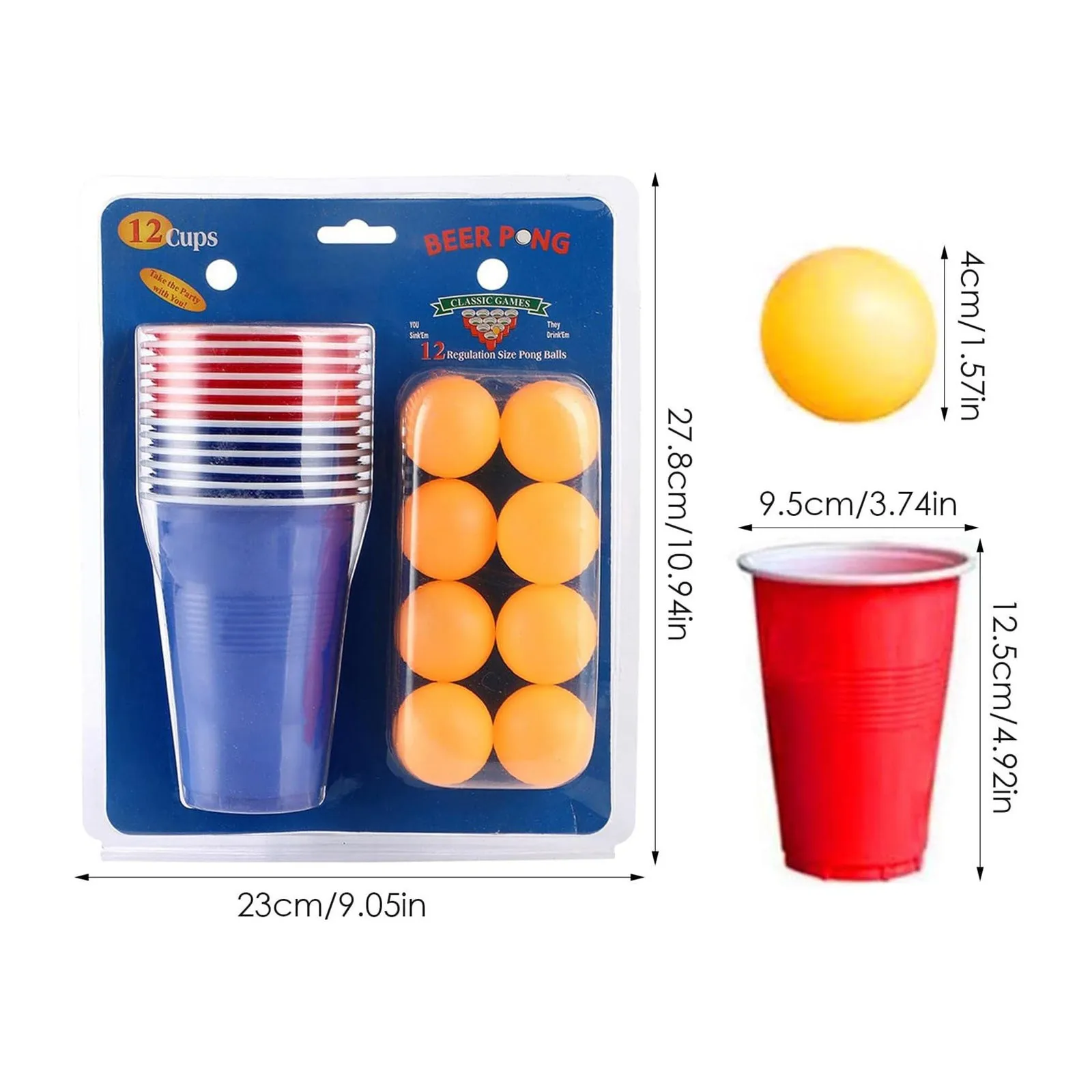 1 Set of 24 pcs Disposable Cup Pong Glasses Beer Pong Game Set Board Games Party Supplies For KTV Bar Pub