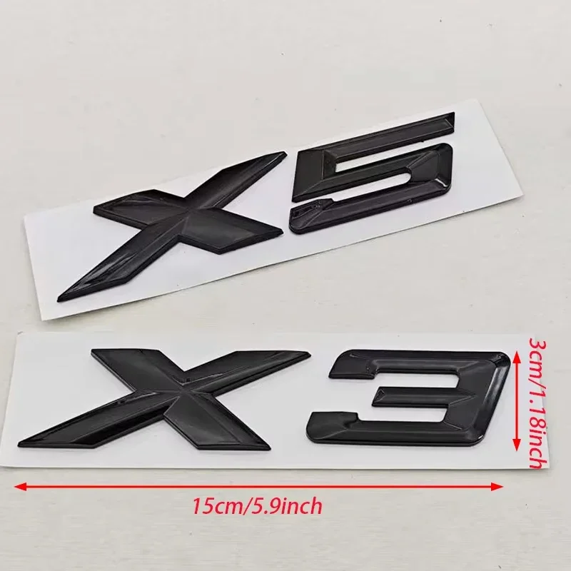 3D Car Trunk Badge ABS Sticker For X1 X3 X5 X6 Sticker Black Chrome Car Letters Rear Trunk Badge For BMW G01 G20 E90 F20 F15 F25 view 5