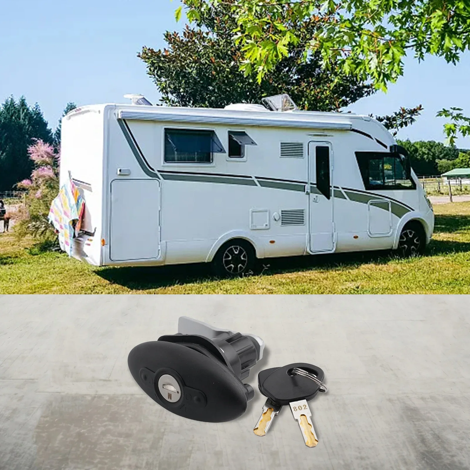 

~1pc RV 1Cabinet 1Lock Post Mailbox Filing Drawer Cupboard Desk Drawer Lockers Security Furniture Locks With Keys