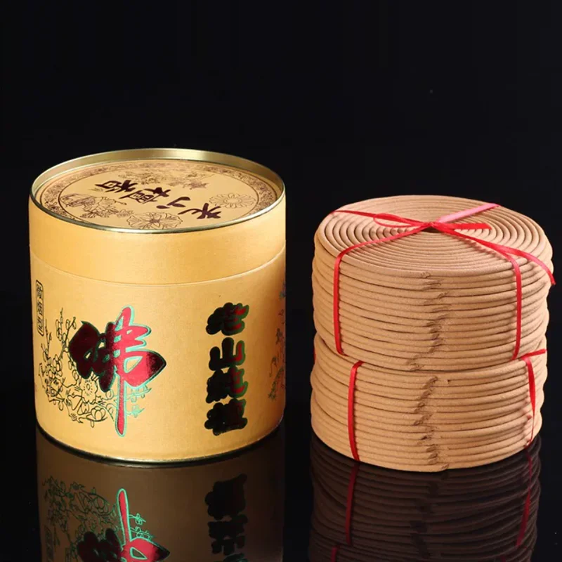 30pcs/box 12/24 Hours Natural Laoshan Sandalwood Incense Coils Indoor Buddha Purify The Air Deodorize Coil Incense High-end