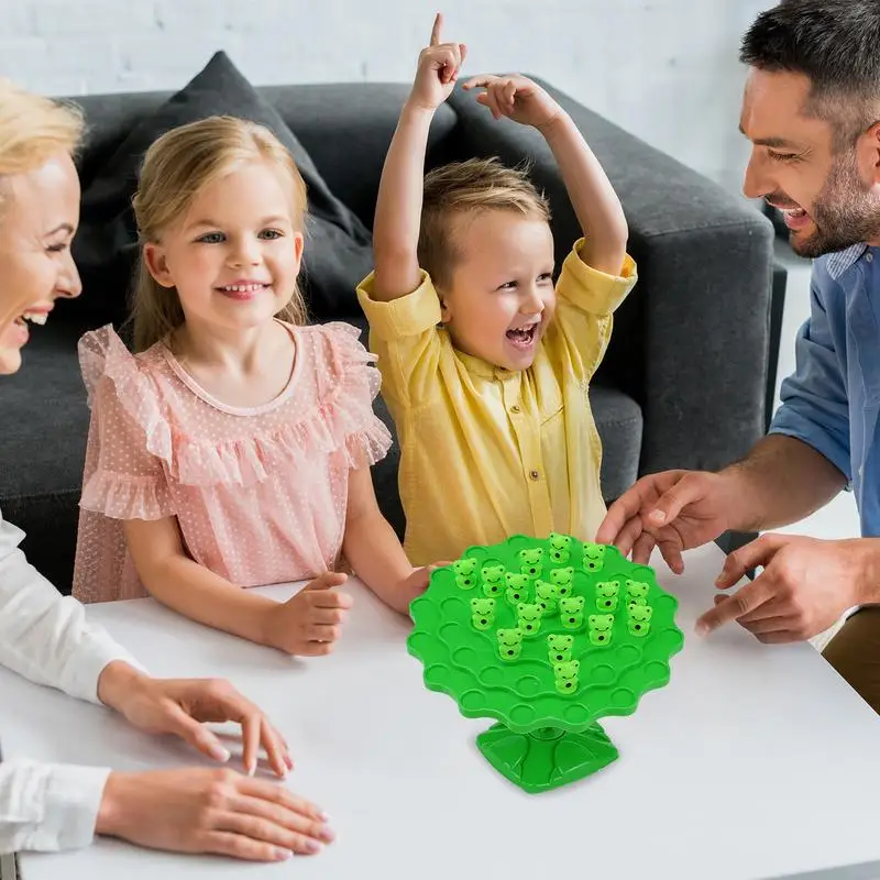 Juego de equilibrio con temática de dibujos animados para la familia, árbol de equilibrio interactivo, juego de mesa creativo, lindo