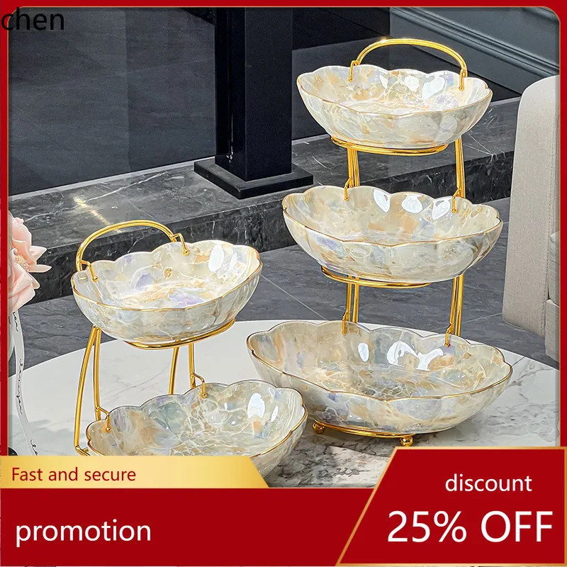 

YFY fruit platter - multi-tiered serving tray for home, living room, afternoon tea, candy, front desk snacks, and desserts