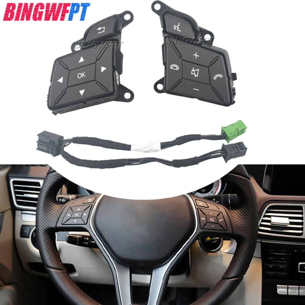 Multifunction Steering Wheel Left / Right Switch Control 1669052800 A1669052800 For Mercedes Benz E G GL M Class Car Accessories