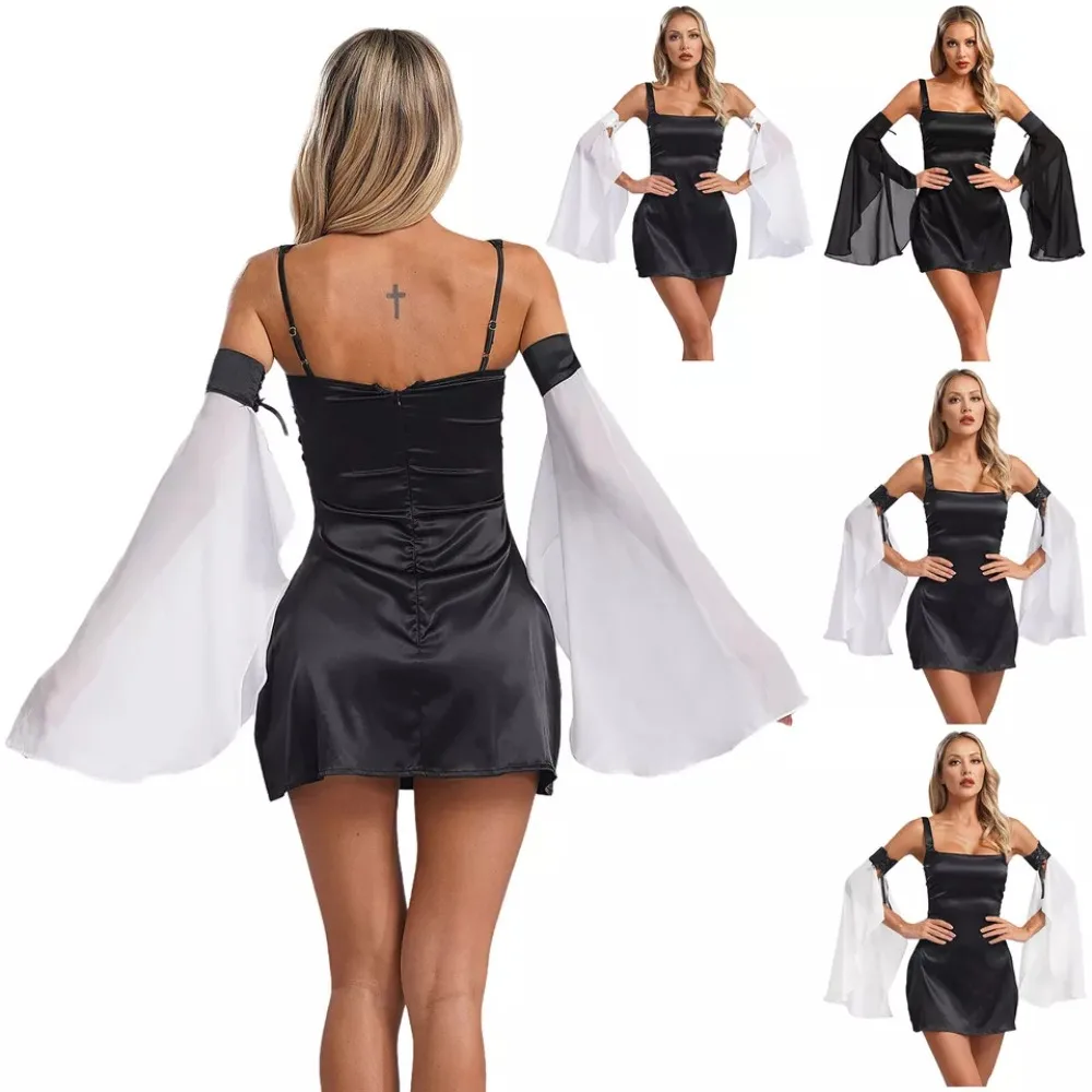 1Pair Women Long Detachable Sleeves Simple Decorative Tulle Sheer Arm Warmers for Wedding or Daily Wear Oversleeve Accessories