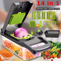 14 In 1 Multifunctional Vegetable Chopper Onion Chopper Handle Food Grate Food Chopper Kitchen Vegetable Slicer Dicer Cut ﻿