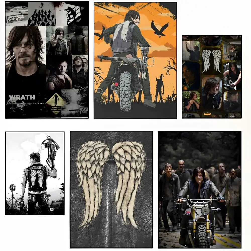 The D-Daryl D-Dixon Poster Sticky Poster Paper Sticker DIY Room Bar Cafe Wall Decor Gift