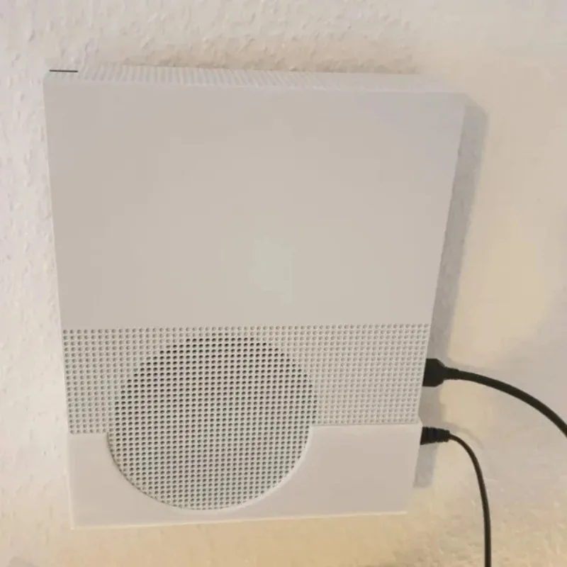 Black ABS Wall Mount Bracket For Xbox One S  Secure Console Holder Easy Install