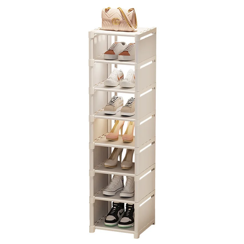 Zapatero organizador de almacenamiento, estante de zapatos Vertical de múltiples capas Simple para sala de estar, armarios de zapatillas, muebles extraíbles para el hogar