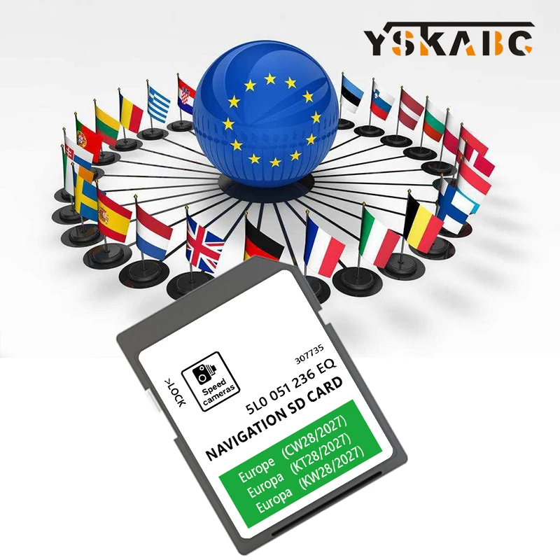 GEN2 MIB2 for Skoda Octavia Superb Fabia Car Amundsen MIB2 GPS Navigation SD Card Map UK Europe 2027 5L0051236EQ
